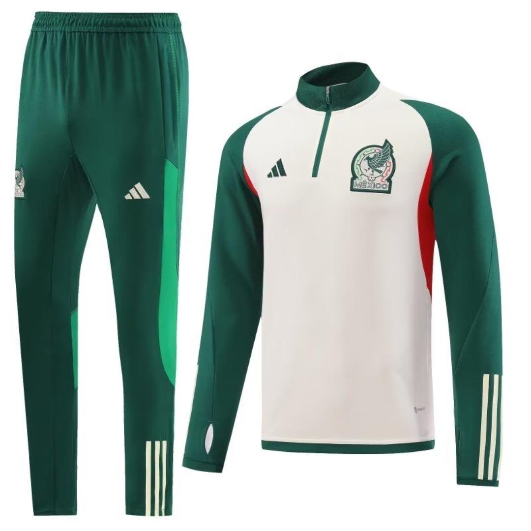 AAA Quality Mexico 22/23 Tracksuit - White/Green